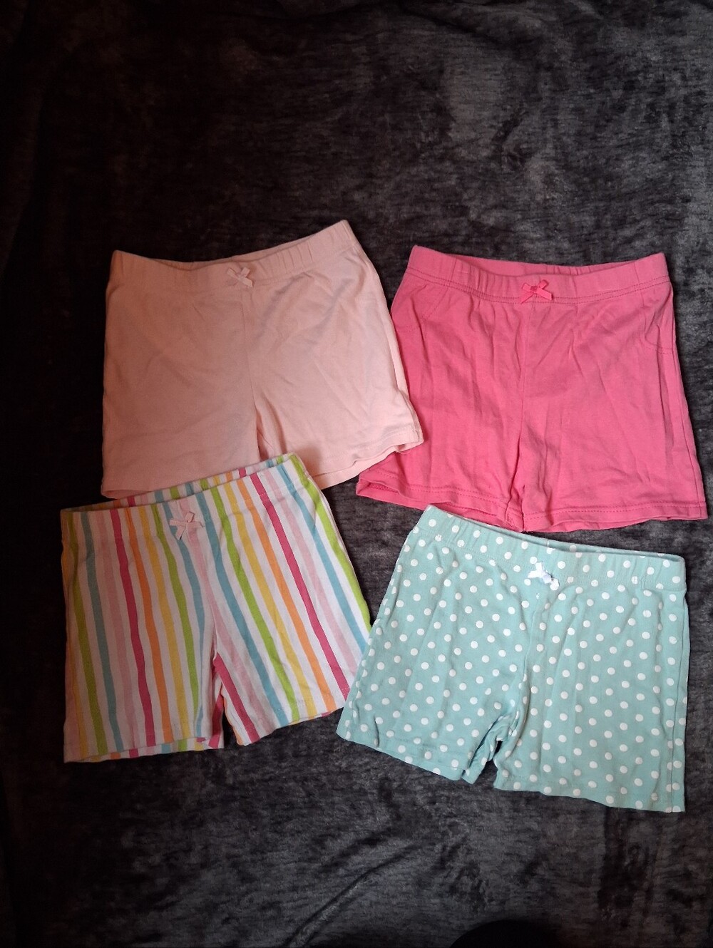 4pc Bundle/Lot 100% Cotton Shorts Girls 5T Multicolor